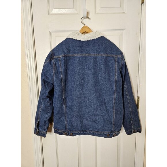 North 40 Sherpa Lined Denim Truckers Jacket Men's Medium Cowboy Western - Picture 5 of 9